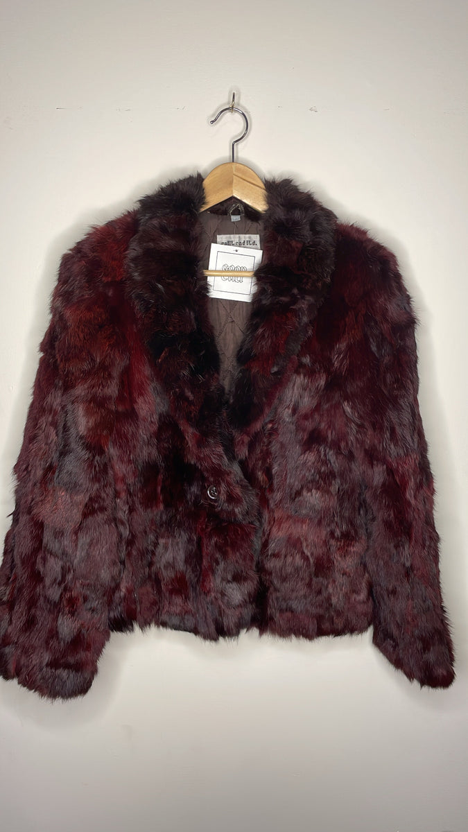 Vintage Burgundy Rabbit Fur Jacket – shop good cult