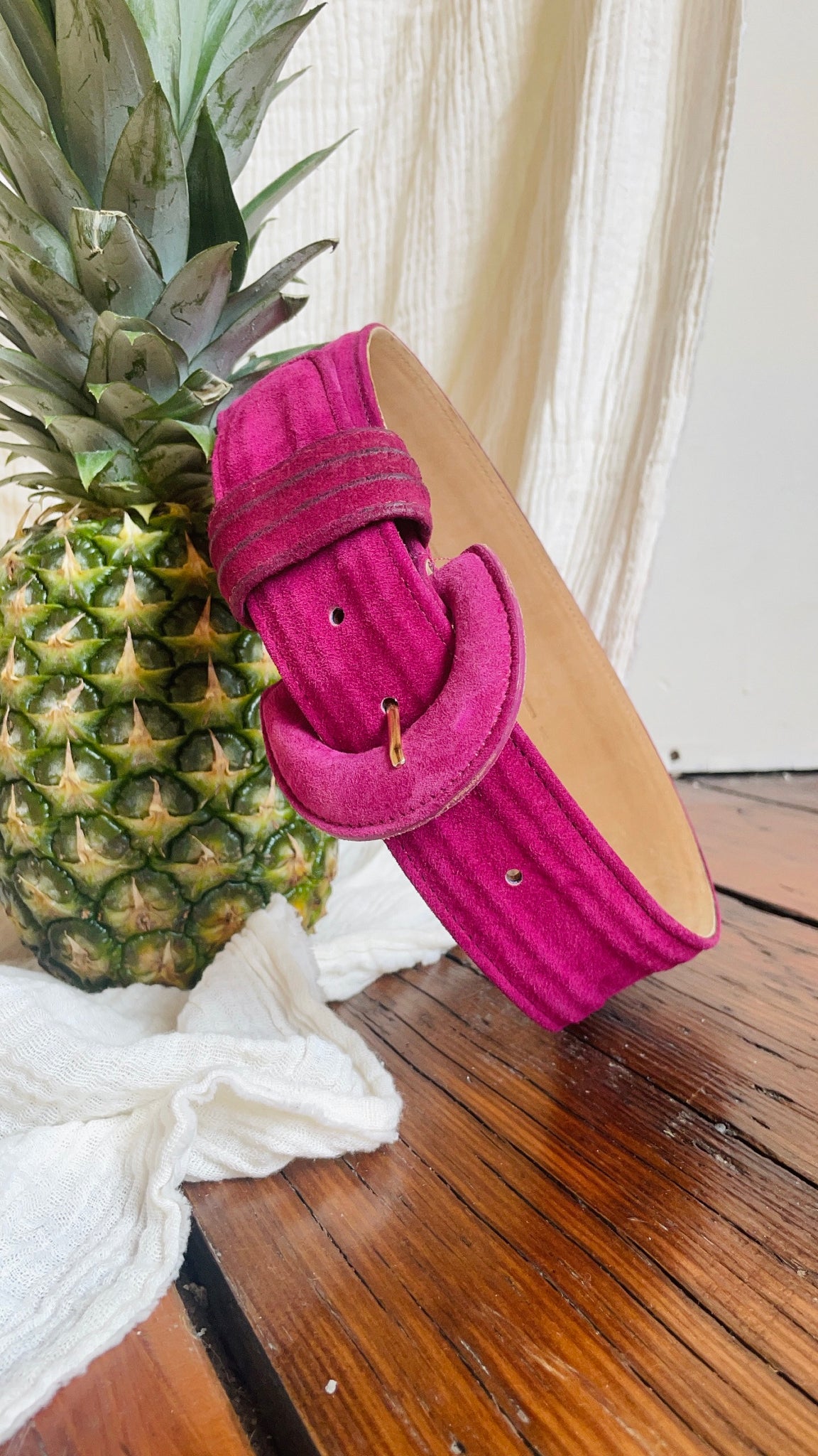 Suede Magenta Belt