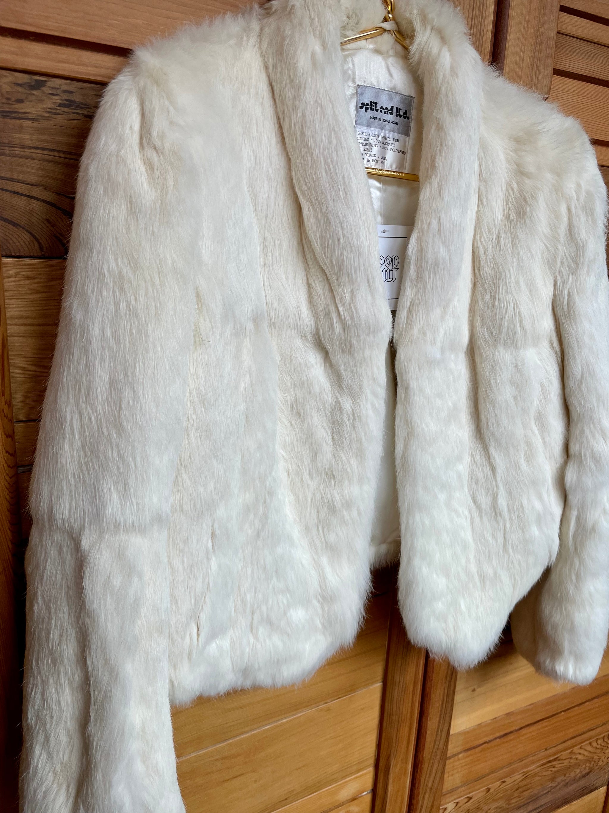 Beautiful Unbranded White Rabbit store Fur Jacket No Size