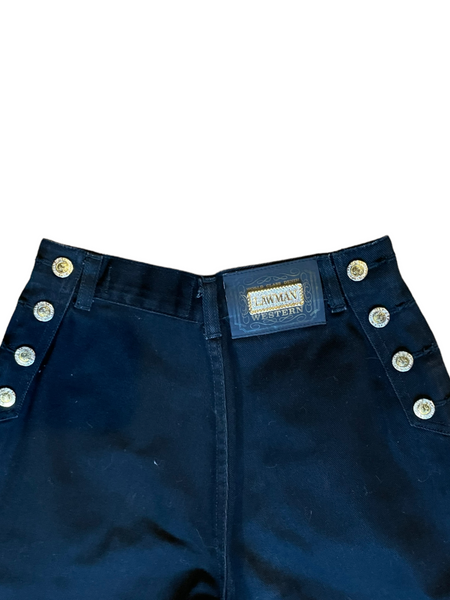 Vintage Black Studded 'Lawman' Jeans 25